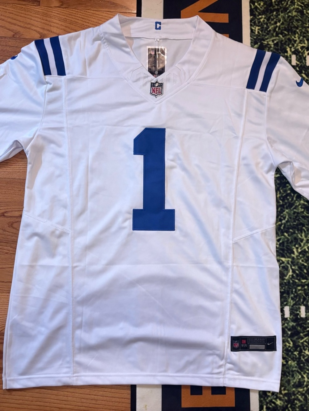 Pat McAfee Indianapolis Colts White Jersey NFL STITCHED NEW Size Large